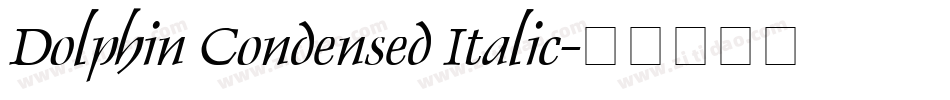 Dolphin Condensed Italic字体转换